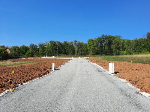 Lotissement Terre et Développement terre de Combottes à Audincourt département du Doubs fin des aménagements viabilisation